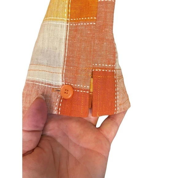 Hip Hop History Linen Button Front Shirt Men’s 2XL Streetwear Check Summer Style - Picture 6 of 8